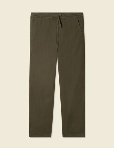 Pantalon chino vert kaki homme