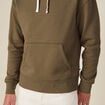 Sweat à capuche doublé taupe homme