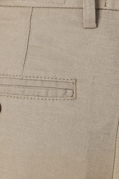 Pantalon slim éco-responsable vert kaki homme