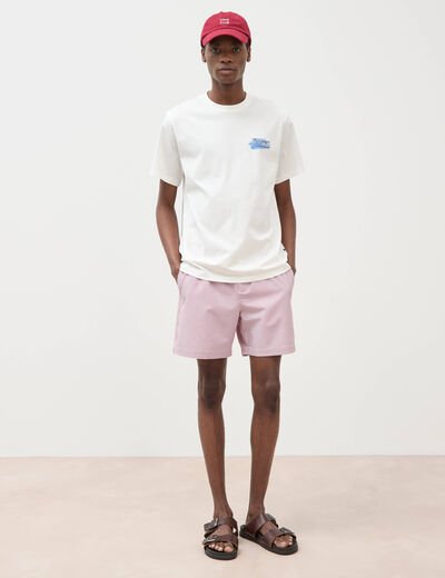 T-shirt en coton ecru homme