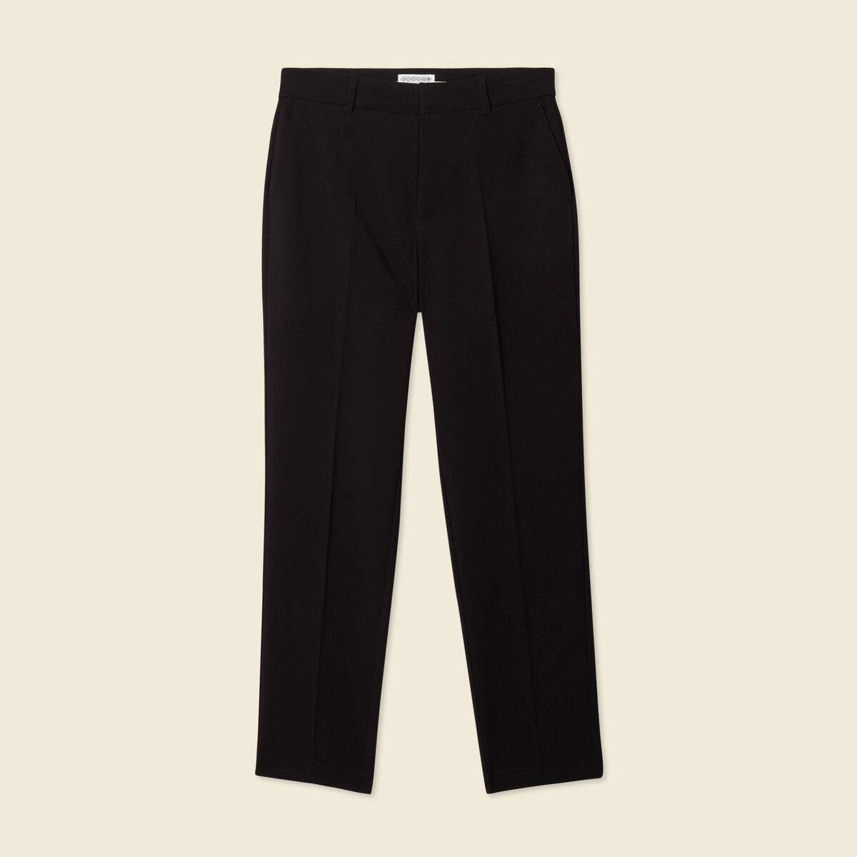 Pantalon cigarette &agrave; pinces noir femme