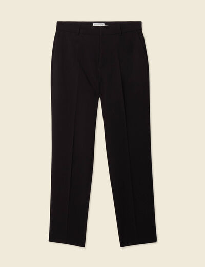 Pantalon cigarette à pinces noir femme