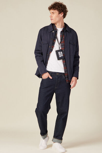 Chemise éco-responsable marron cognac homme