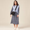 Robe longue éco-responsable bleu femme