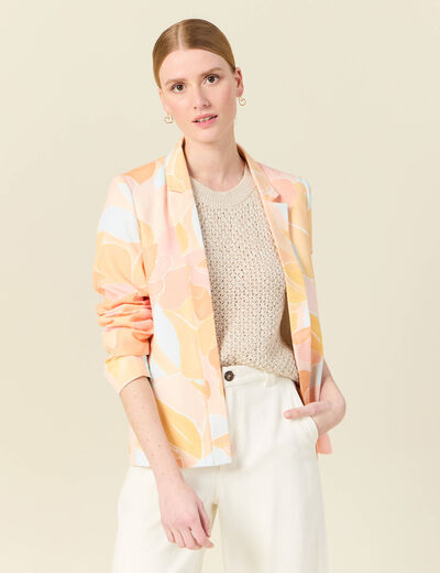 Veste blazer éco-responsable orange clair femme