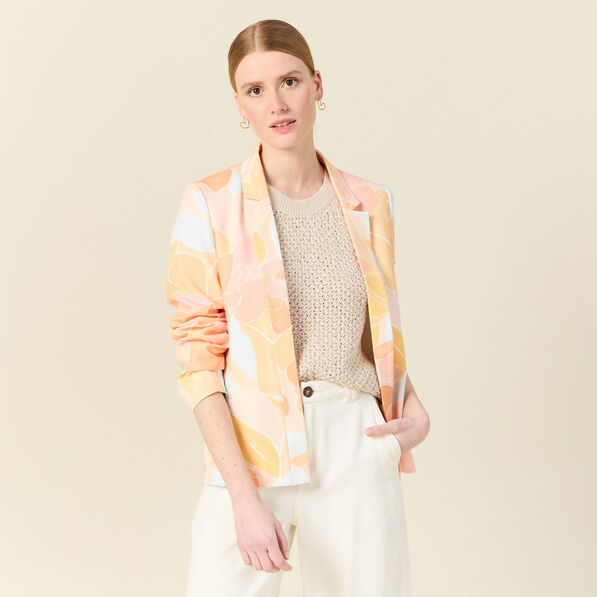 Veste blazer éco-responsable orange clair femme