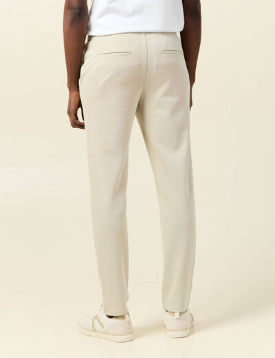 Pantalon jogger élastiqué vert kaki homme
