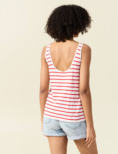 Débardeur sans manches rouge femme