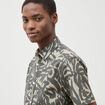 Chemise manches courtes vert kaki homme