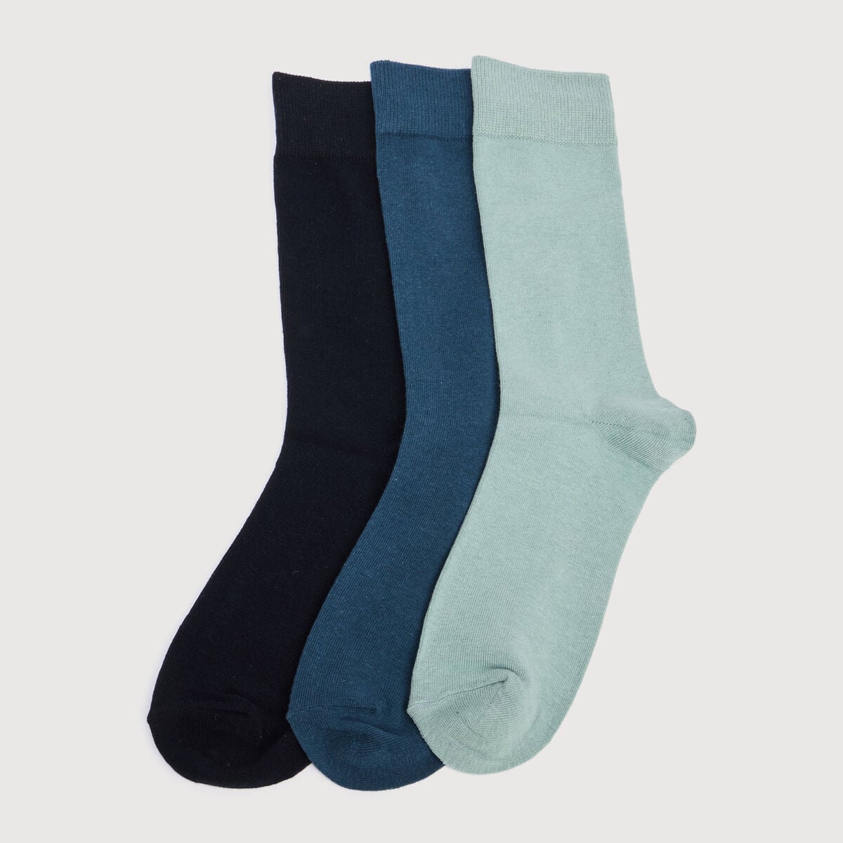 Lot de 3 paires de chaussettes hautes vert clair homme