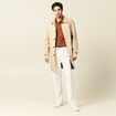 Polo éco-responsable marron cognac homme