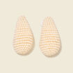 Boucles d'oreilles pendantes ecru femme