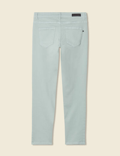 Pantalon slim 7/8ème vert pastel femme
