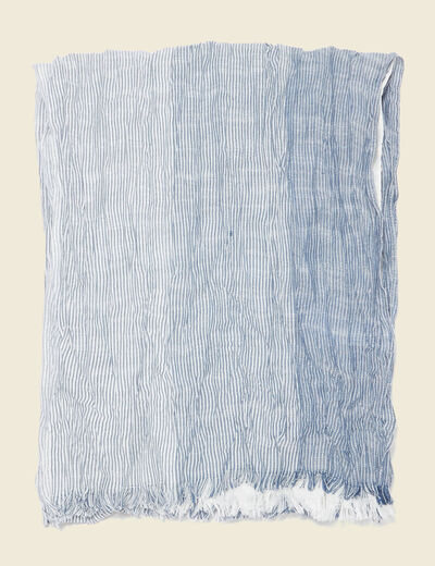 Foulard effet froissé bleu marine homme