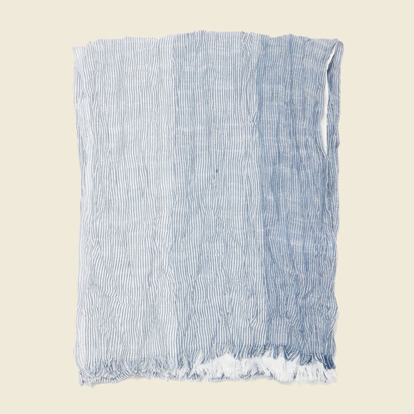 Foulard effet froissé bleu marine homme