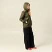 Parka r&eacute;versible vert kaki femme