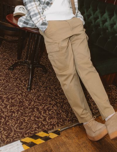 Cargo battle longueur 32 beige homme