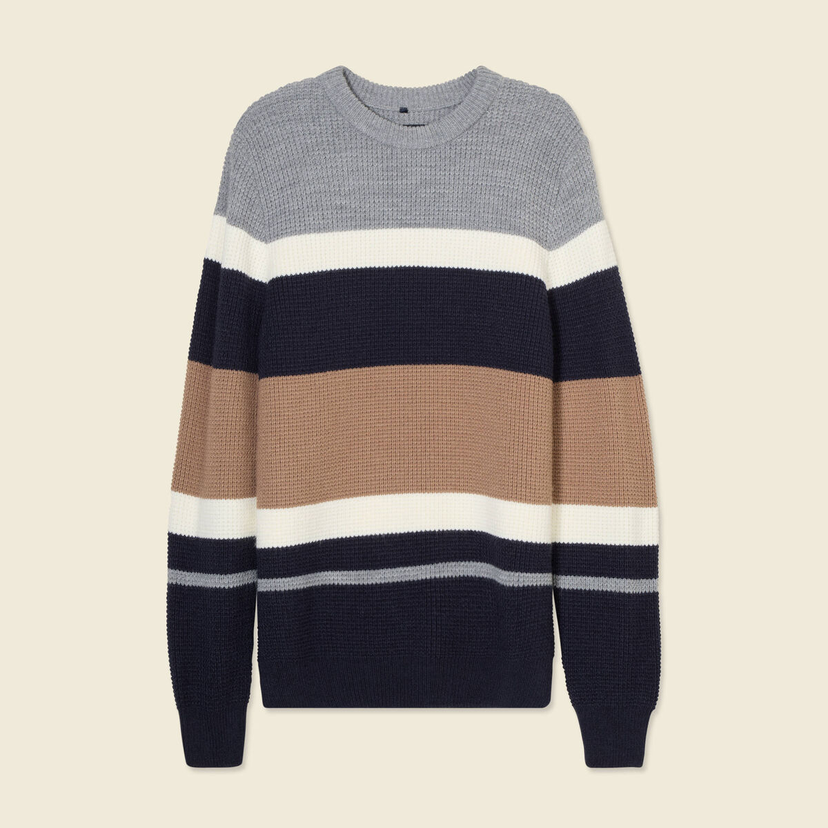 Pull manches longues bleu marine homme