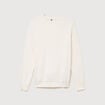 Pull manches longues col rond ecru homme
