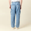 Cargo en coton denim bleach homme
