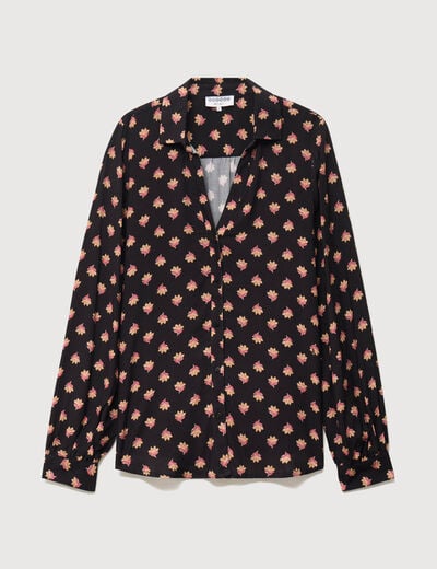 Blouse manches longues noir femme