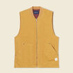 Blouson sans manches col teddy camel homme