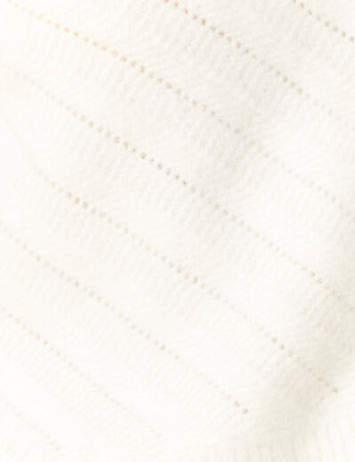 Gilet manches 3/4 blanc femme