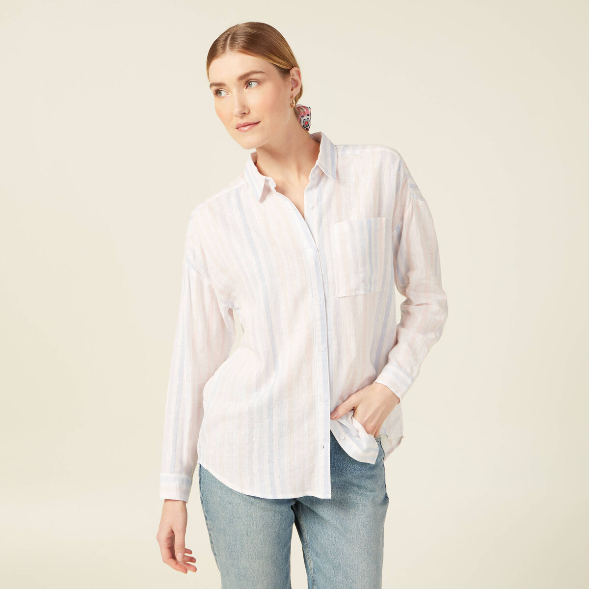 Chemise éco-responsable blanc femme