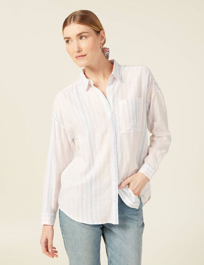 Chemise éco-responsable blanc femme