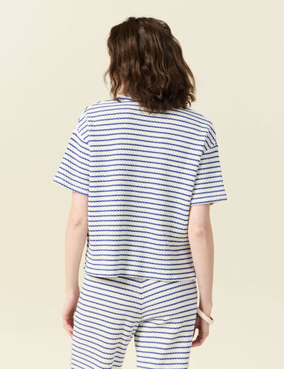 Polo manches courtes ecru femme