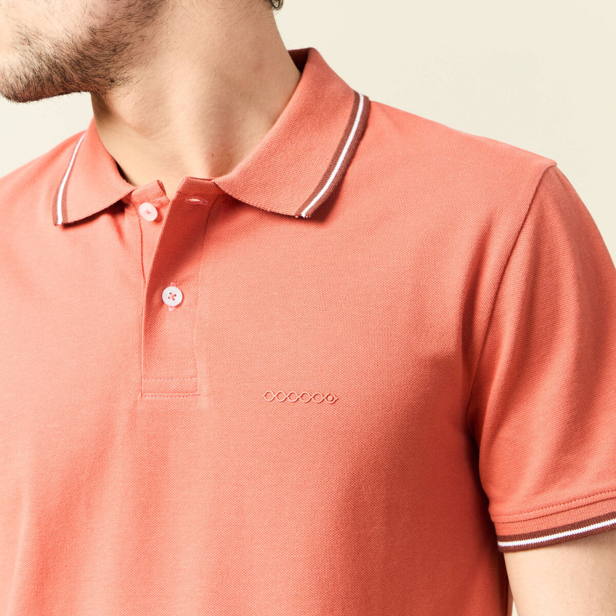 Polo éco-responsable rose homme