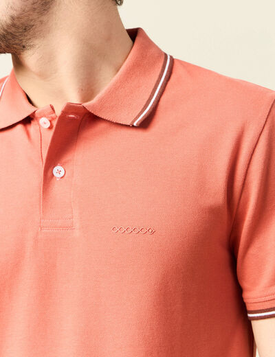 Polo éco-responsable rose homme