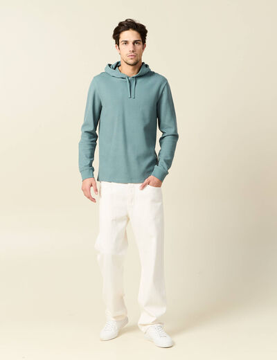 T-shirt à capuche vert foncé homme