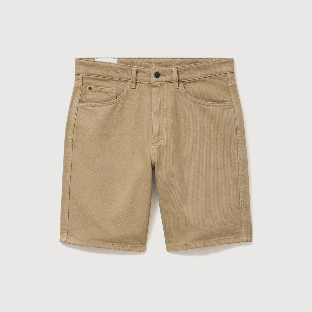 Bermuda en jean coton beige homme