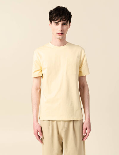 T-shirt manches courtes jaune homme