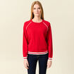Pull manches longues rouge femme