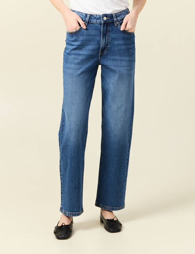 Jeans droit 7/8ème denim stone femme
