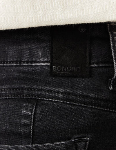 Jeans bootcut 5 poches denim gris femme