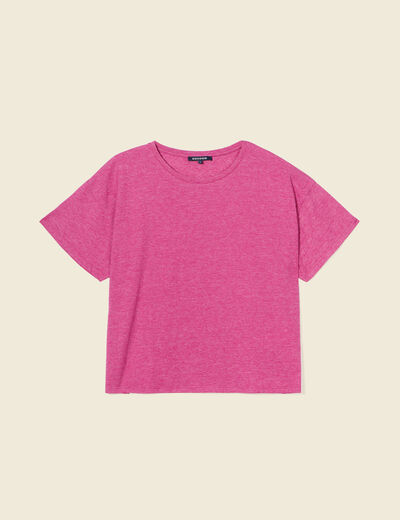 T-shirt manches courtes violet clair femme