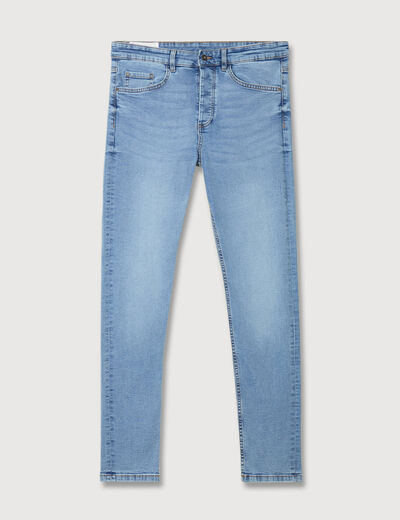 Jeans skinny tapered denim bleach homme