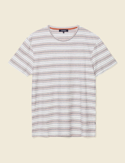 T-shirt manches courtes marron cognac homme