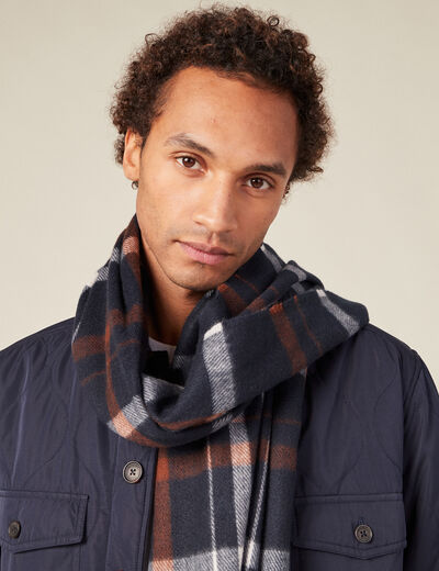 Écharpe bleu marine homme