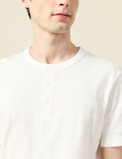 T-shirt en coton ecru homme