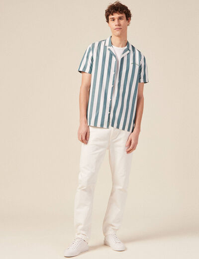 Chemise éco-responsable vert foncé homme