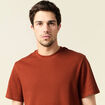 T-shirt manches courtes marron cognac homme