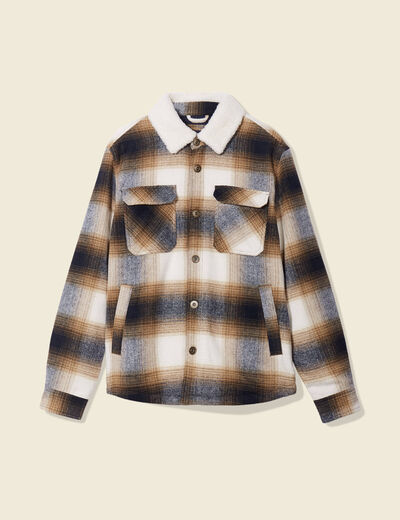 Veste surchemise ample ecru homme