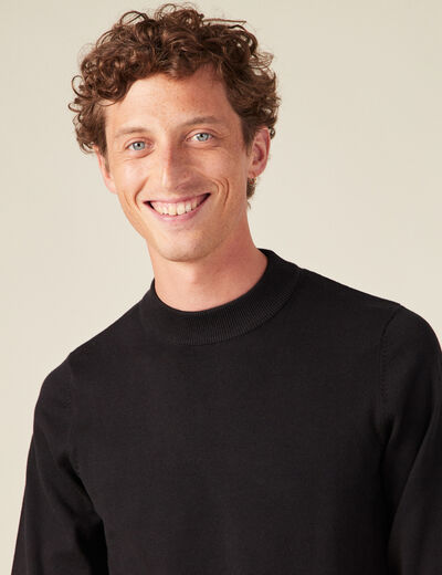 Pull manches longues noir homme