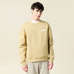 Sweat col rond manches longues beige homme
