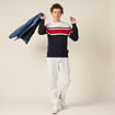 Pull manches longues bleu marine homme