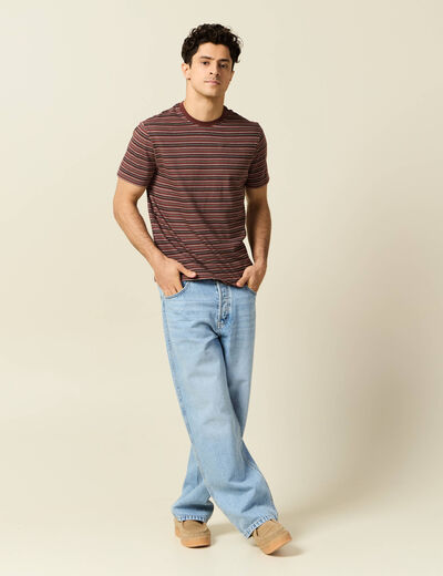 T-shirt manches courtes bordeaux homme